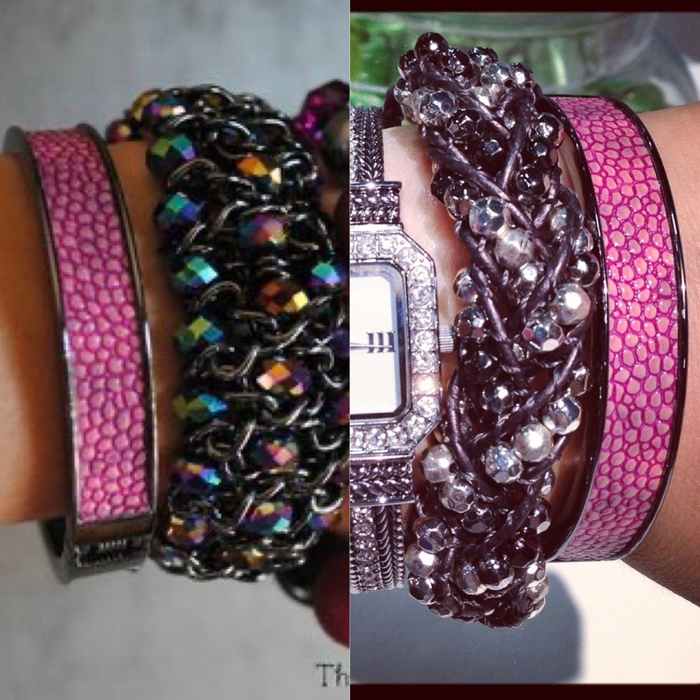 NWOT Premier Designs Chloe faux snakeskin bracelet